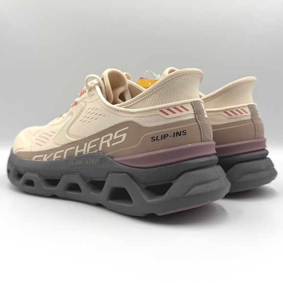 Skechers Glide-Step Altus Natural/Grey Slip-Ins Air-Cooled Memory Foam Women's 8 - Picture 6 of 16